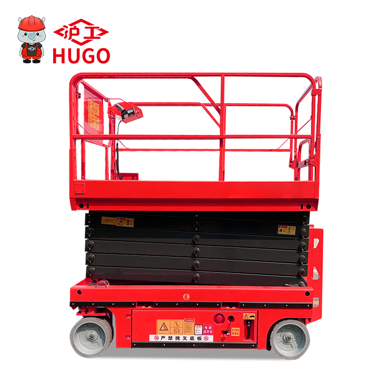 HUGO 6M 300KG Full Self Lifting สูงกลางแจ้งมือถือแพลตฟอร์มยกไฮดรอลิกความสูงทำงานลิฟท์ตาราง